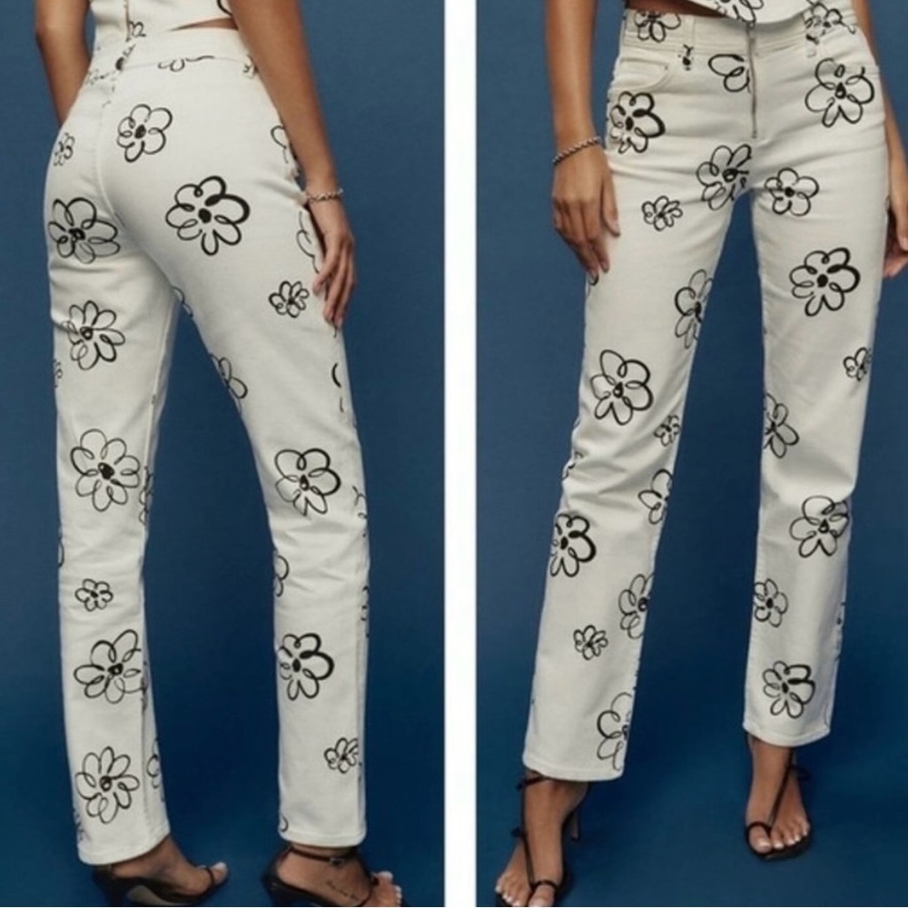 Reformation Julianna Zip Mid-Rise Jean in Bonny